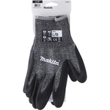 Makita Gants de travail, taille L (9), résistance à la coupure F/7 Noir/gris