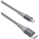 Nevox 1886 câble Lightning 2 m Gris, Argent Argent/gris, 2 m, Lightning, USB C, Mâle, Mâle, Gris, Argent