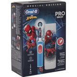 Procter & Gamble Vitality Pro Kids Spiderman Enfant Brosse à dents rotative oscillante Bleu, Rouge, Brosse a dents electrique Bleu/Blanc, Enfant, Brosse à dents rotative oscillante, Soin quotidien, Sensible, Super sensitive, Bleu, Rouge, 7800 mouvements par minute, 4 x 30 sec