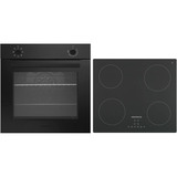 Respekta 15110000000726, Jeu de cuisinière Noir (Mat)