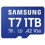 Samsung T7 microSDXC 1 TB, Carte mémoire Bleu