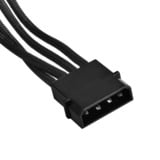 SilverStone 0.3m, Molex 4p/4xSATA 0,3 m, Adaptateur Noir, Molex 4p/4xSATA, 0,3 m, Molex (4-pin), 4 x SATA 15 broches, Mâle, Mâle, Droit