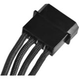 SilverStone 0.3m, Molex 4p/4xSATA 0,3 m, Adaptateur Noir, Molex 4p/4xSATA, 0,3 m, Molex (4-pin), 4 x SATA 15 broches, Mâle, Mâle, Droit