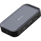 Verbatim 32146 adaptateur d'affichage sans fil USB Full HD Bureau, Station d'accueil Noir, Bureau, USB, Wi-Fi, 802.11a, 802.11b, 802.11g, Wi-Fi 4 (802.11n), Wi-Fi 5 (802.11ac), USB 3.2 Gen 1 (3.1 Gen 1), USB Type-A, USB Type-C