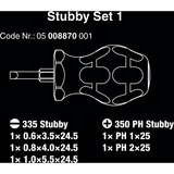 Wera Stubby Set 1 Unique Tournevis porte-embout Noir/Vert, 115 mm, 39 mm, 114 mm, 227 g, Noir/Vert