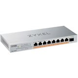 Zyxel XMG-108 Non-géré 2.5G Ethernet (100/1000/2500) Argent, Switch Non-géré, 2.5G Ethernet (100/1000/2500), Montage mural