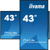 iiyama LH4360UHS-B2AG, Affichage public Noir (Mat)