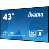 iiyama LH4360UHS-B2AG, Affichage public Noir (Mat)