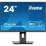 iiyama ProLite XUB2495WSU-B7 écran plat de PC 61,2 cm (24.1") 1920 x 1200 pixels 4K Ultra HD LED Noir Moniteur  Noir (Mat), 61,2 cm (24.1"), 1920 x 1200 pixels, 4K Ultra HD, LED, 4 ms, Noir