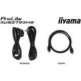 iiyama ProLite XUB2793HS-B7 écran plat de PC 68,6 cm (27") 1920 x 1080 pixels Full HD LED Noir Moniteur  Noir (Mat), 68,6 cm (27"), 1920 x 1080 pixels, Full HD, LED, 1 ms, Noir