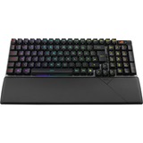 ASUS ROG Strix Scope II 96 RX Wireless clavier Gaming USB + RF Wireless + Bluetooth Noir Noir, Layout DE, ROG RX Red, 96%, Avec fil &sans fil, USB + RF Wireless + Bluetooth, Interrupteur à clé optique, LED RGB, Noir