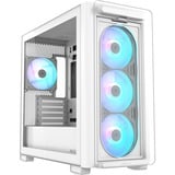 ASUS  boîtier mini tower Blanc | 2x USB-A | 1x USB-C | RGB | Verre Trempé