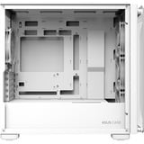 ASUS  boîtier mini tower Blanc | 2x USB-A | 1x USB-C | RGB | Verre Trempé