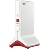 AVM FRITZ!Repeater 6000, Répéteur FRITZ!Repeater 6000, Wi-Fi 6 (802.11ax), Tri-bande (2,4 GHz / 5 GHz / 5 GHz), Ethernet/LAN, Rouge, Blanc, Routeur portable