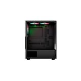 Aerocool Pivot Midi Tower Noir, boîtier pc Noir | 3x USB-A | RGB | Verre Trempé