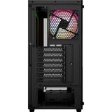 Aerocool Pivot Midi Tower Noir, boîtier pc Noir | 3x USB-A | RGB | Verre Trempé