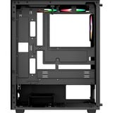 Aerocool Pivot Midi Tower Noir, boîtier pc Noir | 3x USB-A | RGB | Verre Trempé