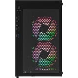 Aerocool Pivot Midi Tower Noir, boîtier pc Noir | 3x USB-A | RGB | Verre Trempé