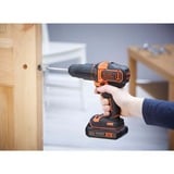 BLACK+DECKER Perceuse-visseuse à percussion sans fil BCKSB04, 18 volts, Perceuse à percussion Orange/Noir
