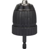 Bosch Mandrins sans clé, Chuck Mandrin sans clé, 1 mm, 1 cm, 1/4", Métal, Noir, Acier inoxydable