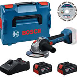 Bosch Tool set: GWS 18V-8 + 2x GBA 4.0Ah + GAL 18V-40 + Cutting disc 125 in L-BOXX (0 615 A50 0E7), Set d'outils 