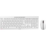 CHERRY Stream Desktop Recharge clavier Souris incluse Universel RF sans fil QWERTY Anglais britannique Gris set de bureau Blanc, Layout UK (QWERTY), Technologie SX, 100%, Taille réelle (100 %), Sans fil, RF sans fil, QWERTY, Gris, Souris incluse