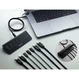 DeLOCK USB-C 10 Gbps, Hub USB Noir