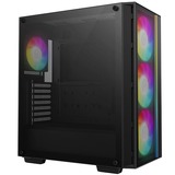 DeepCool  boîtier midi tower Noir | 1x USB-A | 1x USB-C | RGB | Verre Trempé