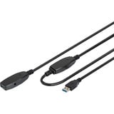 Digitus Câble de rallonge USB 3.2 Gen 1 actif, 15 mètres, Câble d'extension Noir