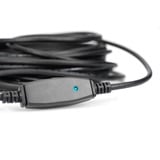Digitus Câble de rallonge USB 3.2 Gen 1 actif, 15 mètres, Câble d'extension Noir