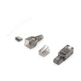 Digitus Connecteur de terrain CAT.6a non blindé, avec capuchon anti-poussière, Prise de courant Argent