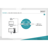 Digitus DA-73106, Câble d'extension Noir