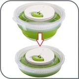 Emsa Basic essoreuse a salade Vert Bouton, Bol Vert/transparent, Bouton, Vert, Polypropylène (PP), Élastomère thermoplastique (TPE), 4 L, Rond, 285 mm