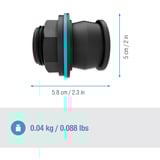 GARDENA Raccord de réservoir Push IN, G 1" et G 3/4", Connecteur Noir