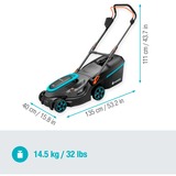 GARDENA Tondeuse à gazon Accu PowerMax 37/36V P4A solo Noir/gris