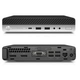 HP EliteDesk 800 G4 DM reconditionné, Mini PC Noir/Argent