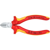 KNIPEX Pince coupante isolée VDE 70 06 125, Tenailles de cran Rouge/Jaune