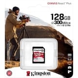 Kingston Canvas React Plus 128 Go SDXC, Carte mémoire Noir, UHS-II U3, Class 10, V90