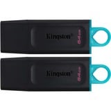 Kingston DTX/64GB-2P, Clé USB Noir/Turquoise