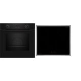 Neff BX46PIB0 set d'appareils de cuisine Plaque avec zone à induction Four électrique, Ensemble four Noir/en acier inoxydable, Plaque avec zone à induction, 4 zone(s), Verre-céramique, Noir, Tactile, 58,3 cm