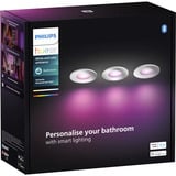 Philips Hue Lot de 3 spots encastrés White & Color Ambiance Xamento, Lumière LED Argent