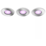 Philips Hue Lot de 3 spots encastrés White & Color Ambiance Xamento, Lumière LED Argent