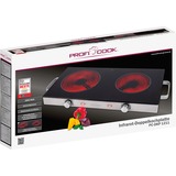 ProfiCook Plaque de cuisson double infrarouge PC-DKP 1211, Plaque chauffante Acier inoxydable