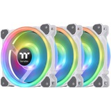 Thermaltake Riing Trio 12 RGB Radiator Fan White TT Premium Edition Universel Ventilateur 12 cm Blanc 3 pièce(s), Ventilateur de boîtier Blanc, Ventilateur, 12 cm, 500 tr/min, 1500 tr/min, 41,13 cfm, Blanc