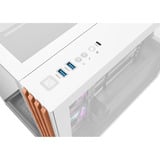 Thermaltake View 380 WS ARGB boîtier midi tower Blanc/bois | 2x USB-A | 1x USB-C | RGB | Verre Trempé