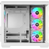 Thermaltake View 380 WS ARGB boîtier midi tower Blanc/bois | 2x USB-A | 1x USB-C | RGB | Verre Trempé