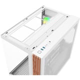 Thermaltake  boîtier midi tower Blanc/bois | 2x USB-A | 1x USB-C | RGB | Window