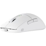 Turtle Beach Burst II Air - Souris gaming sans fil 2,4 GHz : ultralégère avec 47 g, touches optiques, symétrique, capteur optique 26 000 PPP, Bluetooth, autonomie 120 heures, câble USB-C Blanc Blanc, 4 GHz : ultralégère avec 47 g, touches optiques, symétrique, capteur optique 26 000 PPP, Bluetooth, autonomie 120 heures, câble USB-C Blanc, Droitier, Optique, RF sans fil + Bluetooth, 26000 DPI, Blanc