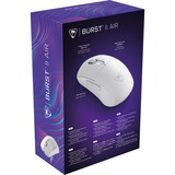Turtle Beach Burst II Air - Souris gaming sans fil 2,4 GHz : ultralégère avec 47 g, touches optiques, symétrique, capteur optique 26 000 PPP, Bluetooth, autonomie 120 heures, câble USB-C Blanc Blanc, 4 GHz : ultralégère avec 47 g, touches optiques, symétrique, capteur optique 26 000 PPP, Bluetooth, autonomie 120 heures, câble USB-C Blanc, Droitier, Optique, RF sans fil + Bluetooth, 26000 DPI, Blanc