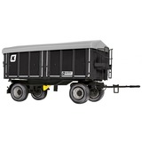 Wiking Remorque basculante trois côtés à deux essieux Kröger HKD 302, Modèle réduit de voiture Noir